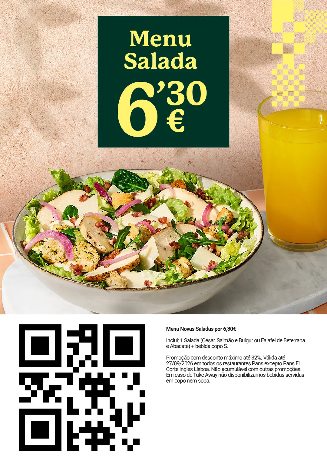 Cupão Menu Salada Pans