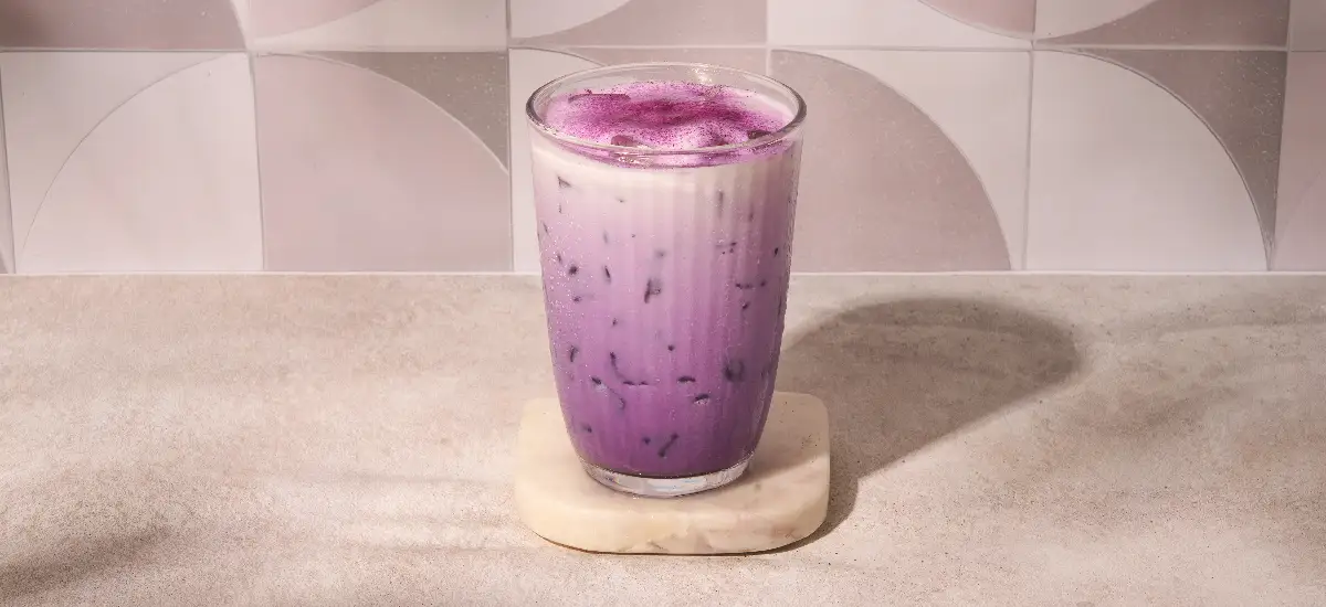 Ube Baunilha Iced Latte