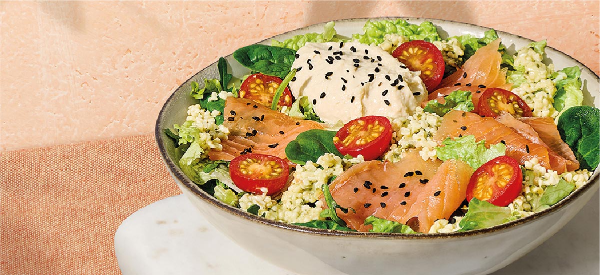Salada de Salmão e Bulgur